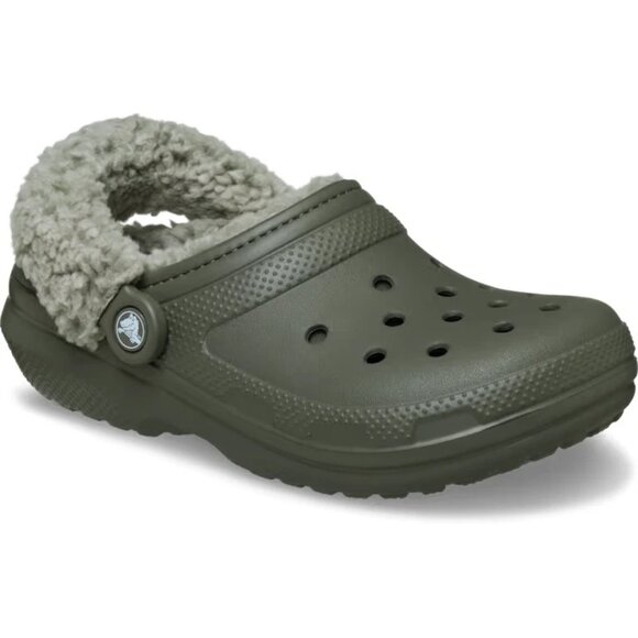NWT Crocs Classic Fleece Lined Clog W10 / M8 - Dusty Olive - Picture 5 of 7